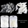 Fcozpjk Silicone Practice Fingers for Acrylic Nails, 5PCS Soft Fake Fingers for Nails With 96PCS False Nail Tips, Nail Training Mannequin Finger, Nail Practice Hand for Acrylic Nail Kit