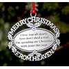 Merry Christmas From Heaven Pewter Finish Keepsake Memorial Ornament with Poem in Gift Box