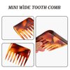 Mini Wide Tooth Comb,Small Travel Purse Hair Detangling Comb Beard Comb for Curly Wavy Hair Portable Care Comb Shower Comb Travel Combs for Men Women - Best Styling Comb for Wet,Dry,Long Hair (Brown)