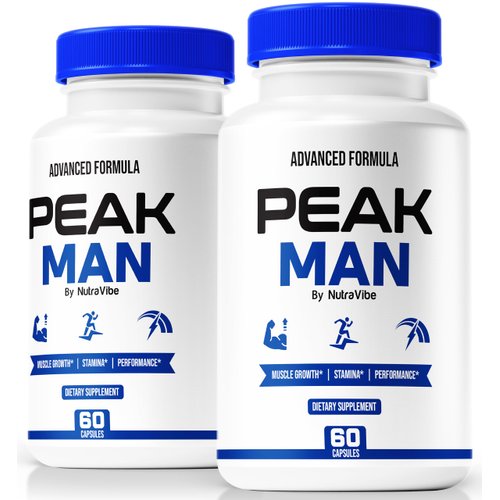 (2 Pack) Peak Man Capsules for Men, Official PeakMan Male Formula with All-Natural Ingredients to Help Support Stamina, Performance, and Daily Vitality, Premium Easy-to-Take Pills (120 Capsules)