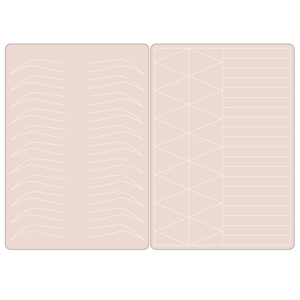 4pcs Practice Skin Eyebrow Pmu Microblading Tattoo Practice Skins Double Side 2 Sided Latex Pad Sheet Silicone Thick Mat Fake Practice Skin Microshading for Ombre Powder Brow Permanent Makeup Tattoo