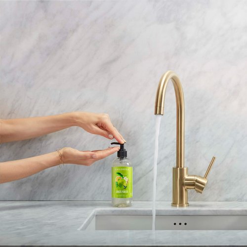 Caldrea Hand Wash Soap, Aloe Vera Gel, Olive Oil and Essential Oils to Cleanse and Condition, Ginger Pomelo Scent, 10.8 oz, 2 Pack