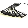 4 Pins black rgb LED Splitter Cable LED Strip Connector 8 Way Splitter Y Splitter for One to Eight RGB 5050 3528 LED Light Strips with,1m rgb wire，10x male to male 4pin plugs