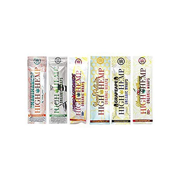 Organic Wraps - Tobacco Free, Vegan, Non-GMO! 6 Flavors to Choose from: Grape Ape, Honey Pot Swirl, Maui Mango, Original, Hydro Lemonade, and Blazin Cherry! (Variety, 30 Packs)