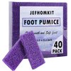JEFHOMKIT Foot Pumice Stone,40 PCS Pumice Stone for Feet,Disposable Foot Scrubber Pumice Pads,Pumice Stone Dead Skin Callus Remover for Feet,Sponge Pedicure Stone for Nail Salon Home Use(Purple)