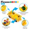 PicassoTiles Magnetic Car Play Set with Action Figures for Kids 3+ - STEM Building Block Vehicle Toy