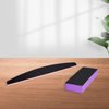 LNAUJS Nail File and Thin Buffer Block, Reusable Black Half Crescent Shape Double Sided Manicure Tools, Thin Sanding Buffing Grinding Plisher File, 100/180 Grit