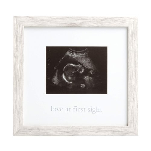 Kate & Milo Rustic Sonogram Picture Frame, Love at First Sight Gender-Neutral Baby Keepsake, Ultrasound Picture Frame, Modern Nursery Décor
