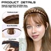 ANRONCH Front Hair Bangs Fringe Hair Extensions Headband, Synthetic Bangs Wigs Headband for Women Girls, Wig props decoration-cosplay/wedding photo/party(Light Brown)