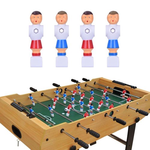 Hotusi 4Pcs Rod Foosball Soccer Table Football Men Player Replacement Parts(Red+Blue)