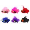 PENTA ANGEL Mini Hat Clip 6Pcs Small Tea Party Top Hat Fascinator Hair Barrette Pin with Ribbon Flower Faux Feather Mesh Bow for Women Girls Kids Birthday Costume Accessory (5.8cm, Mixed Color)