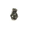 Generic Small tiny dark silver metal hair claw clip with gray crystals (Pattern: 1)