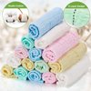 20 Pack Baby Muslin Washcloths Natural Muslin Cotton Baby Wipes Soft Newborn Baby Face Towel Absorbent Muslin Washcloth for Sensitive Skin Baby 12x12 inches (Blue, White, Green, Yellow, Pink)