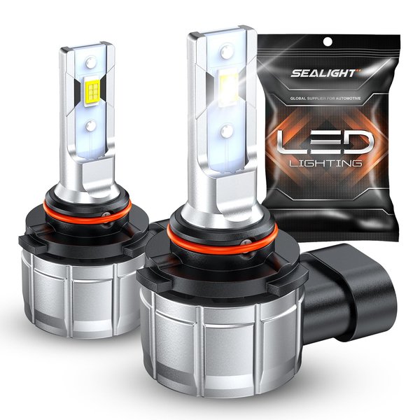 SEALIGHT H10 9145 LED Fog Light Bulbs or DRL, 600% Brightness 9040 9045 9140 Fog Lights LED Bulb for Car, 6500K Cool White Dual-row CSP Chips, 1:1 Mini Size, Pack of 2