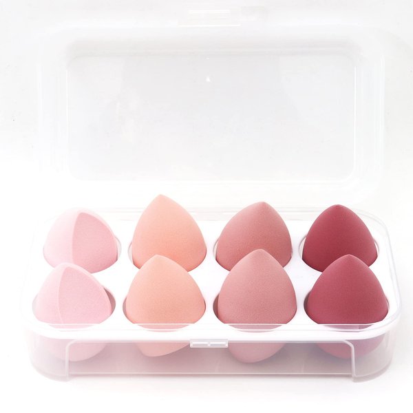 8 PCS Makeup Sponges Blender Latex-Free Vegan Beauty Sponge Professional Beauty Sponge Blender Makeup Egg Foundation Blending