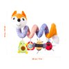 HILENBO Car Seat Toys, Infant Baby Orange Fox Spiral Plush Activity Hanging Toys for Car Seat Stroller Bar Crib Bassinet Mobile with Music Box BB Squeaker and Rattles（Orange）