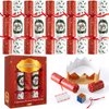 JOYIN 10 Pack Christmas No Snap Party Table Favor with Classic Christmas Design, with Party Hat, Joke & Little Gift Inside, for Xmas Gift, Christmas Seasonal Holiday Dinner Traditions