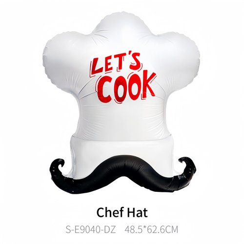 CYMYLAR Chef Hat Balloon 3Pcs/Chef Hat for Birthday Party Decorations/Chef Cooking Balloon/Cooking Chef Cap Party Balloon/Chef Cooking Theme Party Decoration/Kitchen Birthday Party
