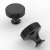 Amerdeco 10 Pack Matte Black Knurled Cabinet Knobs Kitchen Cabinet Handles for Drawer Dresser, Cupboard and Wardrobe ZH0036