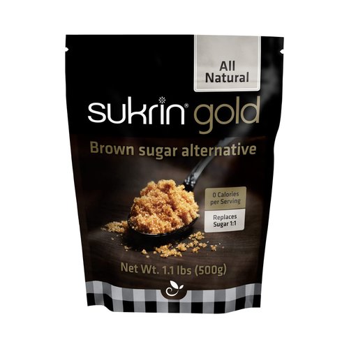Sukrin Gold - Natural Brown Sugar Alternative - No Calorie Sweetener for Keto, Low Carb and Diabetic Diets - 1.1 lb Bag (1 Pack)