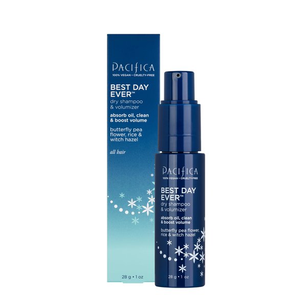 Pacifica Beauty Best Day Ever Dry Shampoo and Volumizer, Haircare, Butterfly Pea Flower, Witch Hazel, Dry Shampoo Powder, Non Aerosol, Talc Free, Travel Size, Hair Care, Vegan, 1 oz (1 Count)