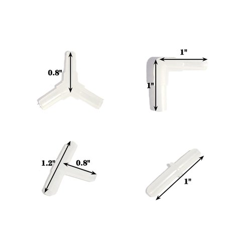 AQUANEAT Aquarium Airline Tubing Connector, Fish Tank Air Pump Connector, Plastic, 40Pcs (4 Kinds)