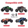 HobbyPark PreGlued Mounted 12mm Hex Hubs RC Truck Tires and Wheels 2.8 Tires with Foam Inserts for Traxxas Rustler Stampede Hoss 4x4 Redcat RC Monster Truck Set of 4 (117x57mm(HxW))