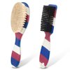 Barber Blade Cleaning Brush Set, 2PCS Barber Accessories Hair Brush Cleaning Tool Fade Brush Barber Clipper Cleaner Barber Brush for Neck Duster Blade Wash Barber Hair (Red/White/Blue)