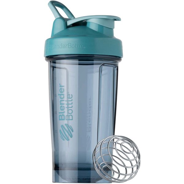 BlenderBottle Shaker Bottle Pro Series Perfect for Protein Shakes and Pre Workout, 24-Ounce, Cerulean Blue