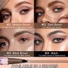 2Pcs Microblading Eyebrow Pen,Eyebrow Contouring Pen,4 Tip Magic Eyebrow Pencil with Brow Brush,Magical Precise Waterproof 3d Eye Brow Pencils Creates Natural Brows Makeup,lapiz de cejas