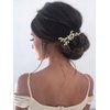 Unicra Bride Wedding Crystal Hair Pins Bridal Hair Pieces Wedding Hair Accessories for Women and Girls (Pack of 1) (Gold)