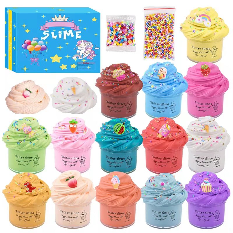LIXIANSHI Slime,Super Mini Butter Slime Kit 14 Pack,Scented Slimes for ...