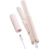 NOGI Mini USB Hair Iron, Small Travel Straightener and Curling Iron, Ceramic Coated Fast Heating, for Short Hair Bangs, Wigs, Extensions, 3 Heat Settings, USB-C Power - Pink (Corded Not Chargeable)