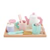 Mud Pie Kids Wood Tea Party Set; Tray: 9" X 6"