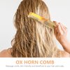 EXCEART 2pcs Ox Horn Hair Comb Pocket Folding Hair Comb Anti Static Portable Comb Prevent Hair Loss for Woman Men Travel Home Use