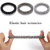 Fashey Pearl Hair Ties Rhinestone Ponytail Holder Bead Set Hair Scrunchies Elastic Hair Bands Hair Accessories for Women and Girls(Pack of 3) (Type A)