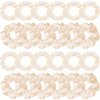24 Pieces Satin Hair Scrunchies Silky Elastic Hair Bands Skinny Solid Hair Ties Ropes Ponytail Holder for Women Girls Hair Accessories Decorations, 2 Sizes (Cream White)