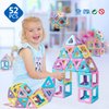 MAGBLOCK Magnetic Tiles Toys for 3 Year Old Girls, Magnetic Blocks for Toddler Girl Toys, Magnetic Building Blocks for Kids Birthday Gift Present Set 52 Pieces