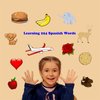 Spanish & English Talking Flash Cards for Kids - Bilingual Spanish FlashCards for Toddler - Audible Toys for Kids to Learn Spanish