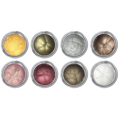 Concrete Minerals Metallic Eyeshadow, Silky- Smooth and Highly Pigmented, Longer-Lasting With No Creasing, 100% Vegan and Cruelty Free, 2.4 Grams Loose Mineral Powder (Metallic Sample Bundle)