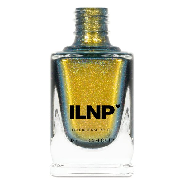 ILNP Bishop (H) - Gold, Olive Green, Greyish Blue Color Shifting Holographic Nail Polish