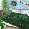 Inhand Fleece Throw Blankets, Super Soft Flannel Cozy Blankets for Adults, Washable Lightweight Blanket for Couch Sofa Bed Office, Warm Plush Blankets for All Season (50"×60", Green)