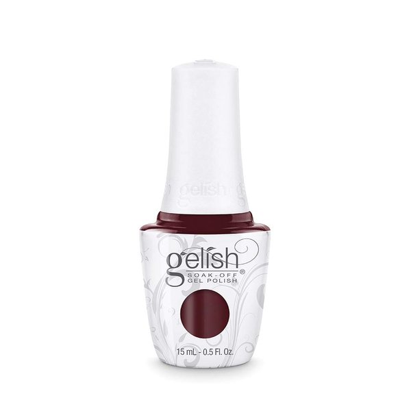 Gelish 15ml Collection (A Little Naughty) Dark Red Gel Nail Polish, Red Nail Polish, Red Nail Gel Polish, 5 ounce