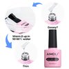 AIMEILI 5 in 1 Builder Base Clear Builder Nail Gel for Nails Extension and No Wipe Top Set Soak Off U V LED Gel Nail Lacquer