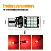 Fluher 4 PCS Car T15 Brake Light, 4014-45SMD 6500K 360 Degree High Brightness Reversing Light Turn Signal, CANBUS Decoded Stepless Plug and Play, Universal for Most Cars (Red)