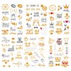 Kotbs Gold Tattoos, 6-Sheet Metallic Temporary Tattoos Wedding Party Tattoos, Gold Tattoos for Party Favors Festival Tattoos