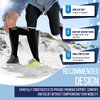 SB SOX Lite Compression Socks (15-20mmHg) for Men & Women – Best Socks for All Day Wear! (Stripes - Gray/Purple, S/M)