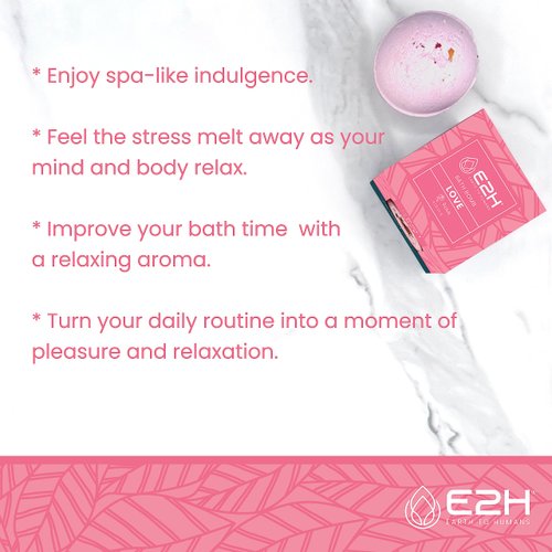 E2H Love Bath Bomb - Rose Scent