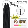 SAVASANA 24 Inch Dreadlock Extensions 20 Strands Boho Style Crochet Hair Dreads Synthetic Single Ended Hippie Loc Hair Extensions Black Handmade Crochet Braids for Women & Men