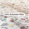 2 Pack Crib Sheets for Girls Boys, 38" x 26" Portable Pack N Play Sheets Fitted for Pack and Play Mattress and Mini Crib Mattress, Ultra Soft Cartoon Baby Nursery Playard Mattress Sheet Cover